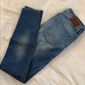 MADEWELL Very Light Distressed Blue Jeans